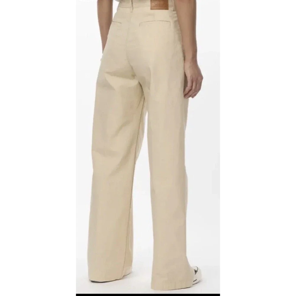 NEW Levi's Premium‎ Pleated High Loose Pants Beige Tan Women’s 31 X 32 Khaki $69